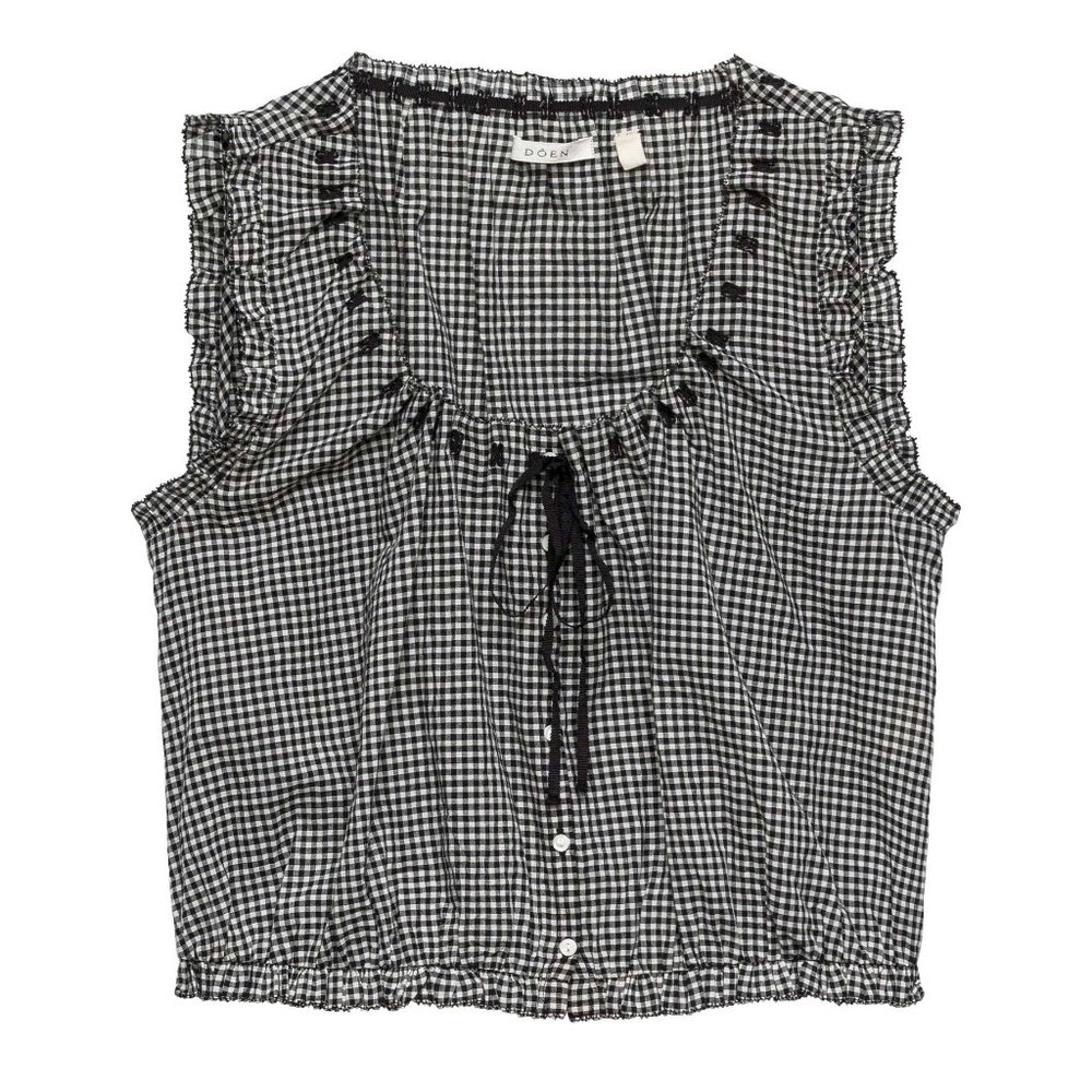 NWT Doen Traveler Top in La Maddalena Gingham